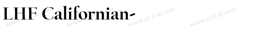 LHF Californian字体转换